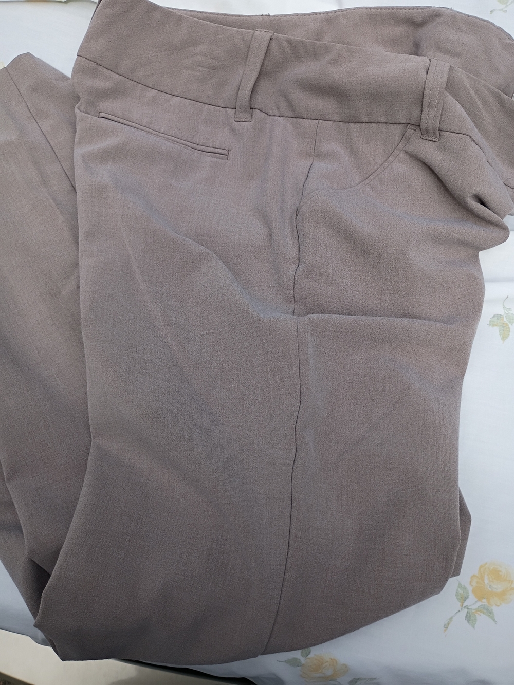 Daisy Fuentes Women's Taupe Straight-Leg Trousers